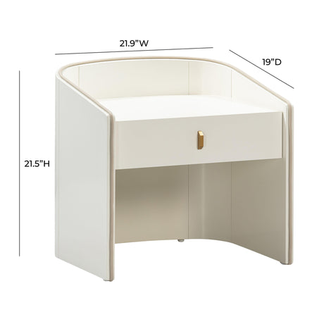 Collins Lacquer Nightstand by TOV Furniture at Eve Furniture