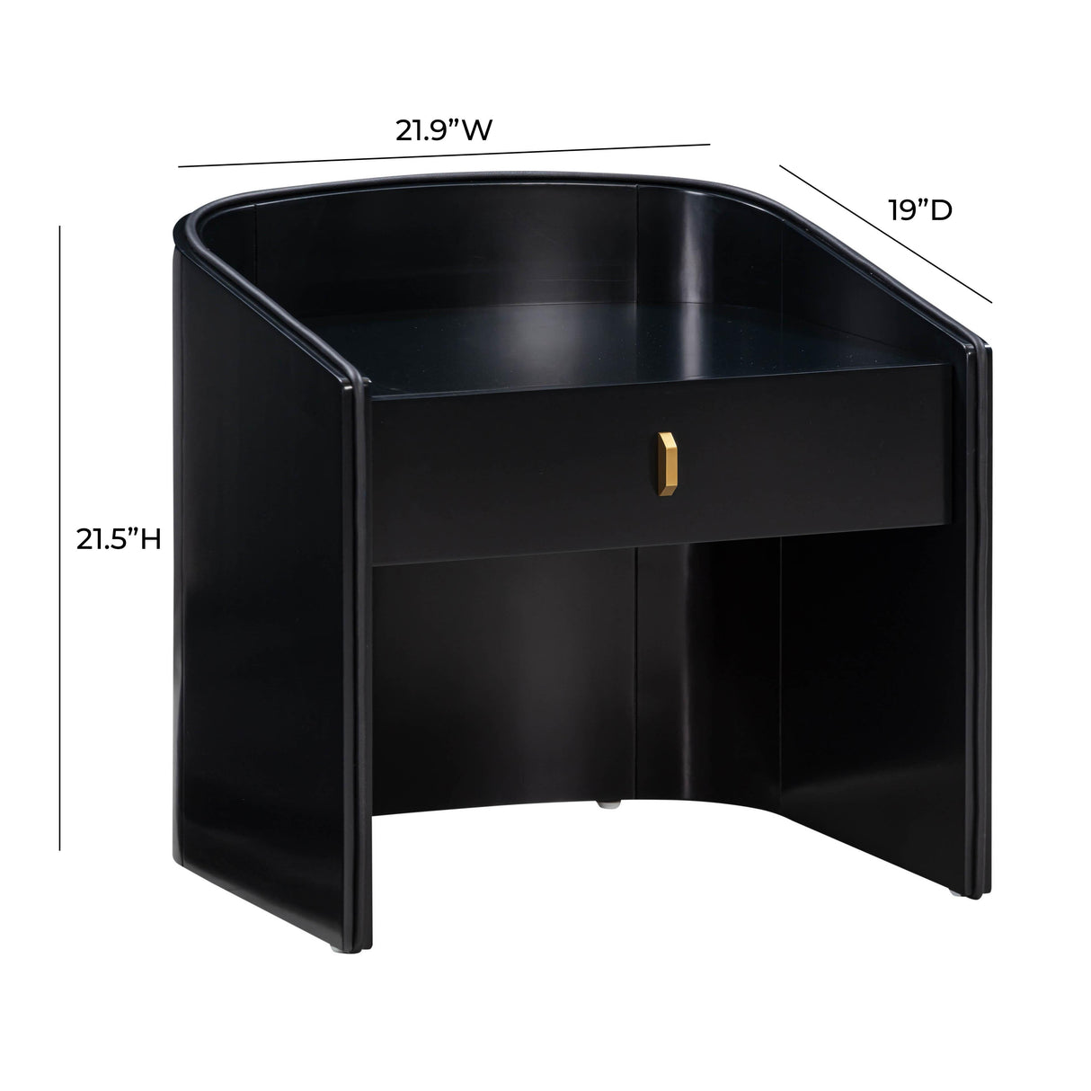 Collins Lacquer Nightstand by TOV Furniture at Eve Furniture