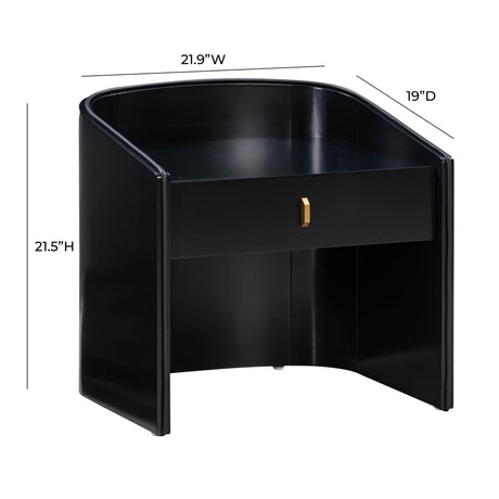 Collins Lacquer Nightstand by TOV Furniture at Eve Furniture