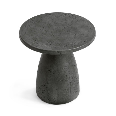Collins Dark Gray 16" Round Outdoor Accent Table by Classic Home at Eve Furniture