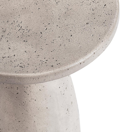 Collins Light Gray 19" Round Outdoor Accent Table by Classic Home at Eve Furniture
