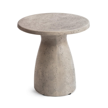 CollinsLight Gray 16" Round Outdoor Accent Table by Classic Home at Eve Furniture