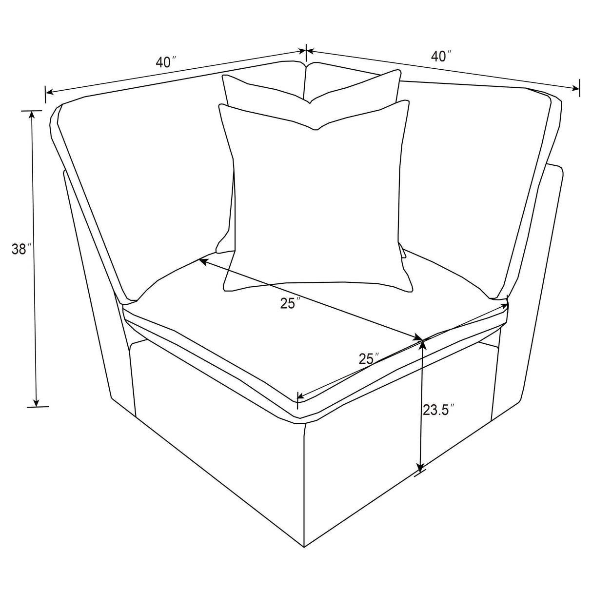 Collins Grey Upholstered Corner Chair