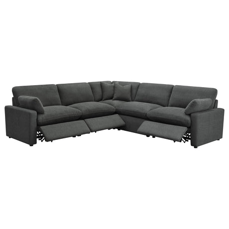 Collins Dark Grey 5-piece Modular Power Reclining Sectional by Coaster at Eve Furniture