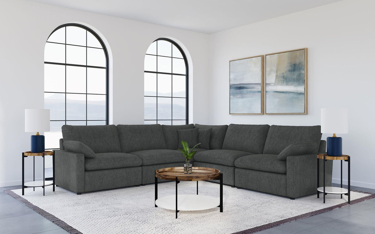 Collins Dark Grey 5-piece Modular Power Reclining Sectional by Coaster at Eve Furniture