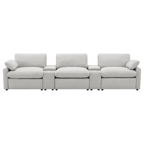 Collins Gray 5-Piece Power Reclining Home Theater Seating by Coaster at Eve Furniture