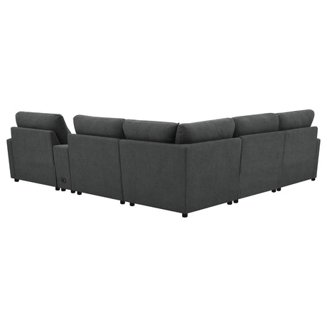 Collins Dark Gray 6-Piece Modular Power Reclining Sectional by Coaster at Eve Furniture