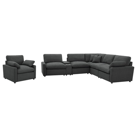 Collins Dark Gray 6-Piece Modular Power Reclining Sectional by Coaster at Eve Furniture