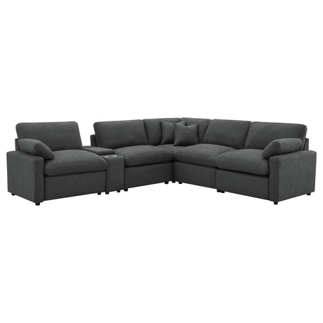 Collins Dark Gray 6-Piece Modular Power Reclining Sectional by Coaster at Eve Furniture