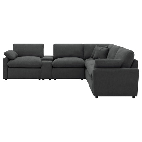 Collins Dark Gray 6-Piece Modular Power Reclining Sectional by Coaster at Eve Furniture