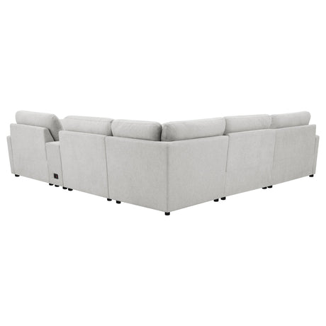 Collins Gray 6-Piece Modular Power Reclining Sectional by Coaster at Eve Furniture