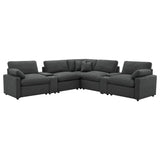 Collins Dark Gray 7-Piece Modular Power Reclining Sectional by Coaster at Eve Furniture