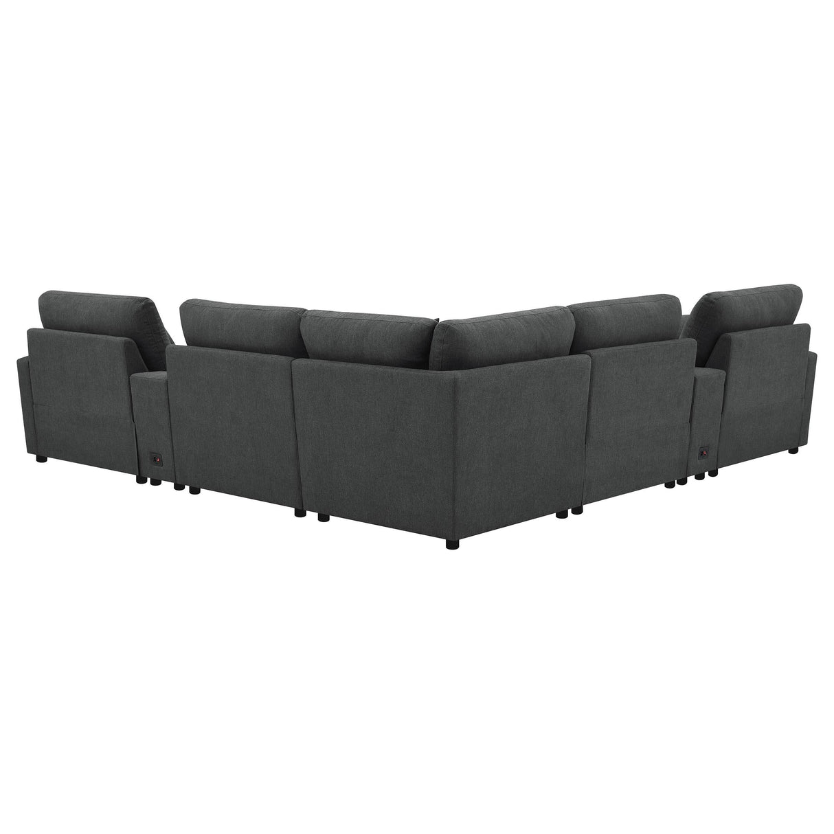 Collins Dark Gray 7-Piece Modular Power Reclining Sectional by Coaster at Eve Furniture