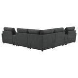 Collins Dark Gray 7-Piece Modular Power Reclining Sectional by Coaster at Eve Furniture