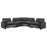 Collins Dark Gray 7-Piece Modular Power Reclining Sectional by Coaster at Eve Furniture