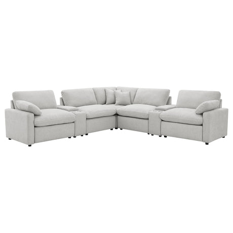Collins Gray 7-Piece Modular Power Reclining Sectional by Coaster at Eve Furniture
