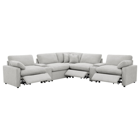 Collins Gray 7-Piece Modular Power Reclining Sectional by Coaster at Eve Furniture