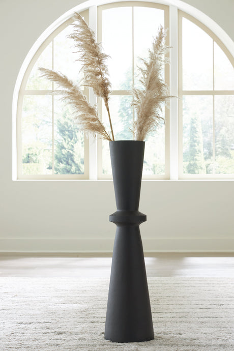 Collisten Black Vase by Ashley at Eve Furniture