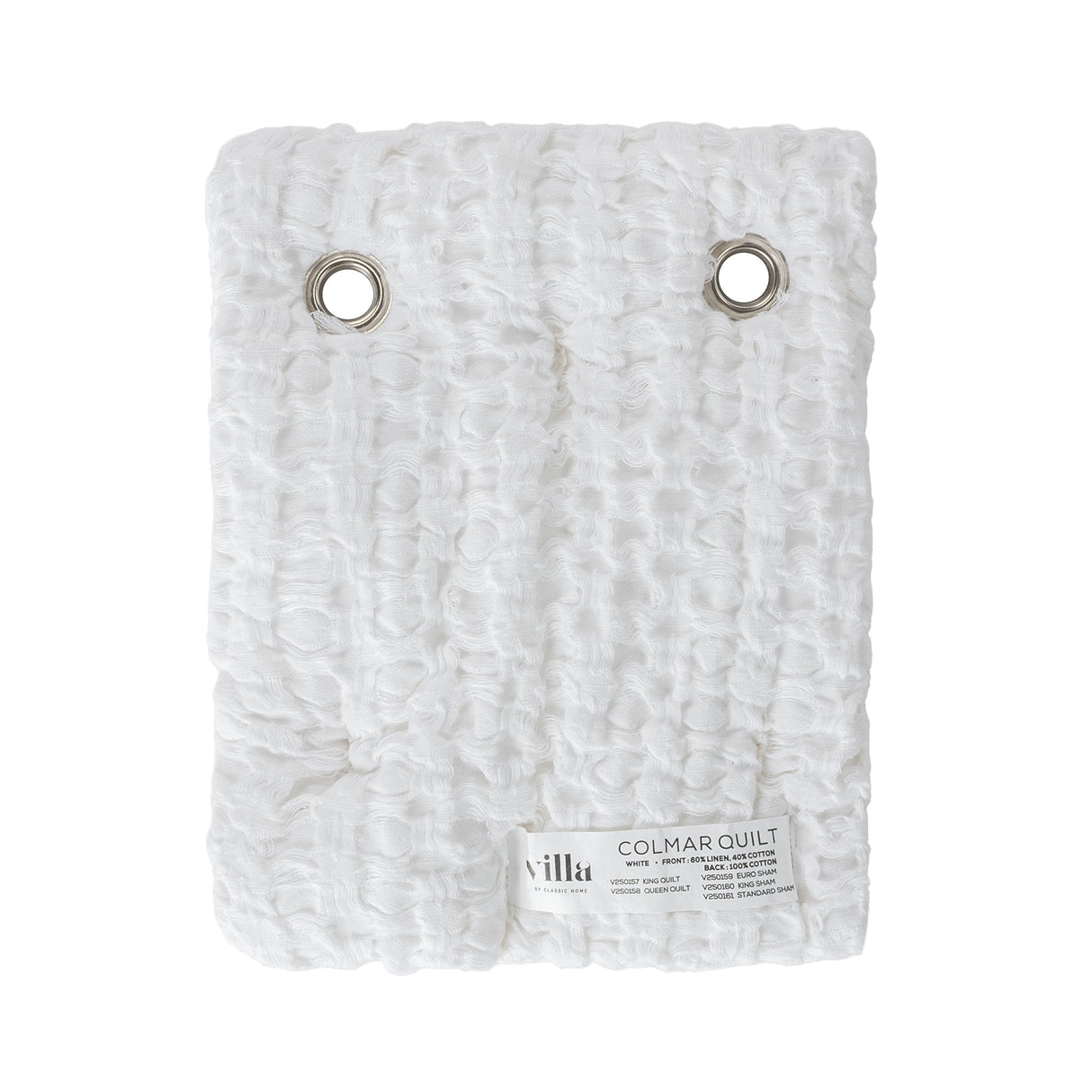 Colmar White Quilt Collection by Classic Home at Eve Furniture