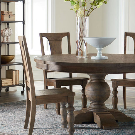 Colonial Plantation 18" Dining Chair in Weathered Teak, Set of 2 by Home Trends & Design at Eve Furniture