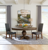 Colonial Plantation 48" Round Dining Table in Weathered Teak by Home Trends & Design at Eve Furniture