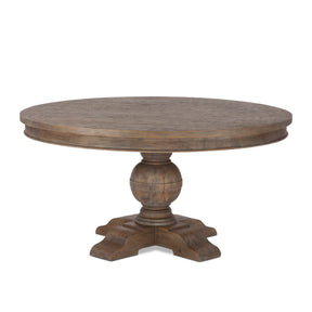 Colonial Plantation 60" Round Dining Table in Weathered Teak by Home Trends & Design at Eve Furniture