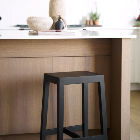 Colony Black-Brown Solid Wood Counter Stool by Mercana at Eve Furniture