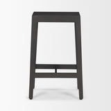 Colony Black-Brown Solid Wood Counter Stool by Mercana at Eve Furniture