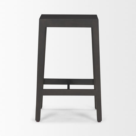 Colony Black-Brown Solid Wood Counter Stool by Mercana at Eve Furniture