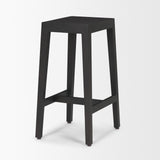 Colony Black-Brown Solid Wood Counter Stool by Mercana at Eve Furniture