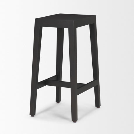 Colony Black-Brown Solid Wood Counter Stool by Mercana at Eve Furniture