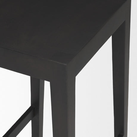 Colony Black-Brown Solid Wood Counter Stool by Mercana at Eve Furniture