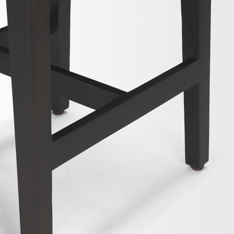 Colony Black-Brown Solid Wood Counter Stool by Mercana at Eve Furniture