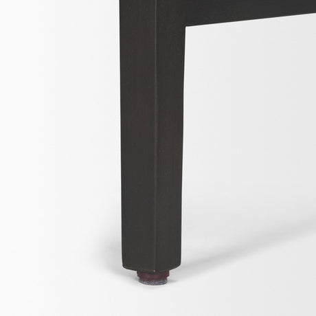 Colony Black-Brown Solid Wood Counter Stool by Mercana at Eve Furniture