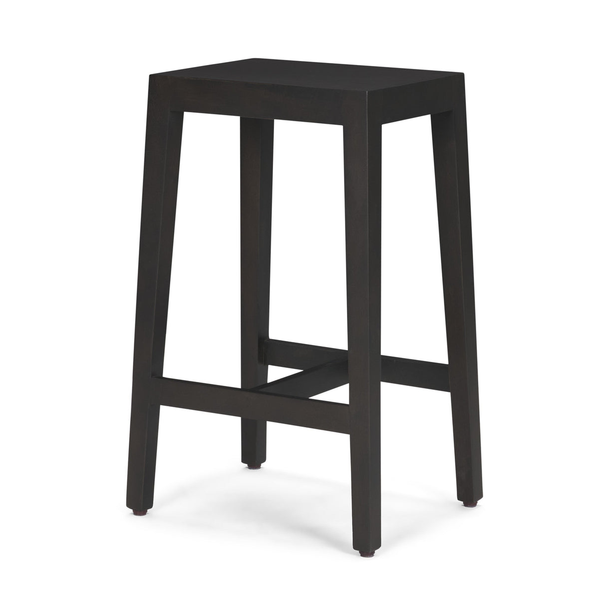 Colony Black-Brown Solid Wood Counter Stool by Mercana at Eve Furniture
