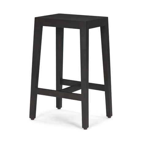 Colony Black-Brown Solid Wood Counter Stool by Mercana at Eve Furniture