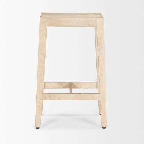 Colony Light Brown Solid Wood Counter Stool by Mercana at Eve Furniture