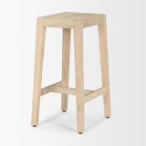 Colony Light Brown Solid Wood Counter Stool by Mercana at Eve Furniture