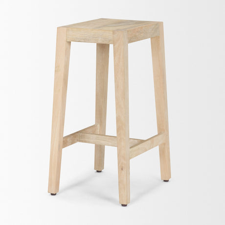 Colony Light Brown Solid Wood Counter Stool by Mercana at Eve Furniture
