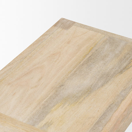 Colony Light Brown Solid Wood Counter Stool by Mercana at Eve Furniture