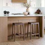 Colony Medium-Dark Brown Solid Wood Counter Stool by Mercana at Eve Furniture