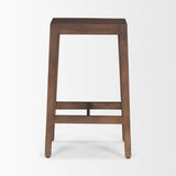 Colony Medium-Dark Brown Solid Wood Counter Stool by Mercana at Eve Furniture
