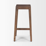 Colony Medium-Dark Brown Solid Wood Counter Stool by Mercana at Eve Furniture