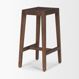 Colony Medium-Dark Brown Solid Wood Counter Stool by Mercana at Eve Furniture