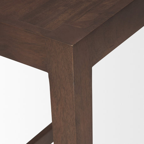 Colony Medium-Dark Brown Solid Wood Counter Stool by Mercana at Eve Furniture
