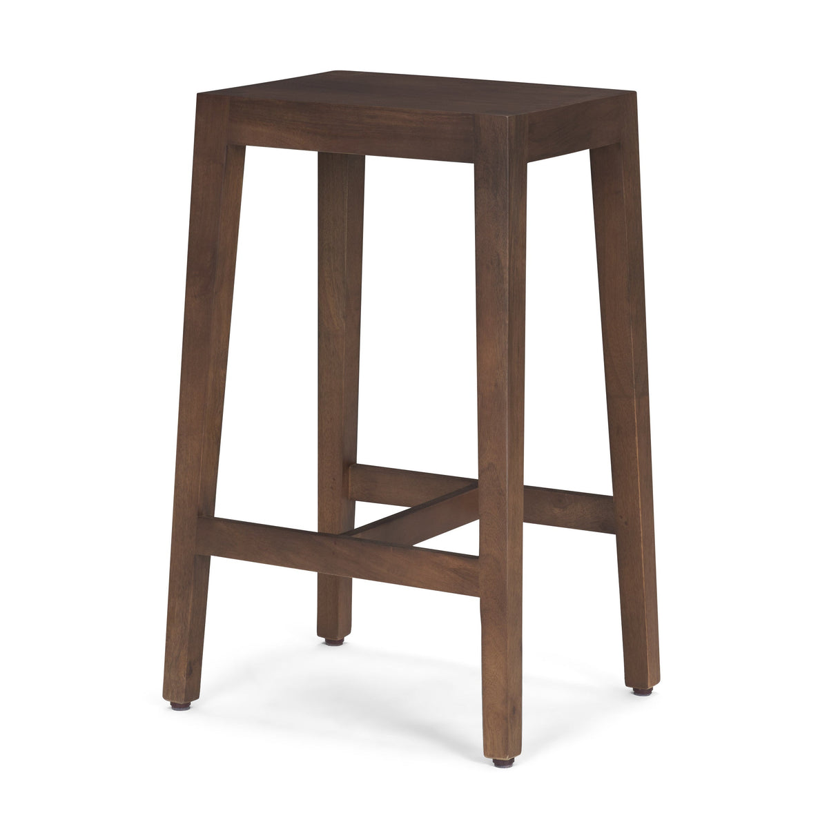 Colony Medium-Dark Brown Solid Wood Counter Stool by Mercana at Eve Furniture
