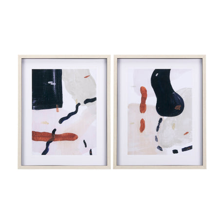 Color Blocks II by Mercana Studio a Hand Embellished Textured Framed Art Print Matted under Glass by Mercana at Eve Furniture