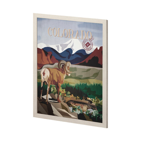 Colorado Go USA (L) by Mercana Studio a Hand Embellished Decograph Framed Art Print by Mercana at Eve Furniture