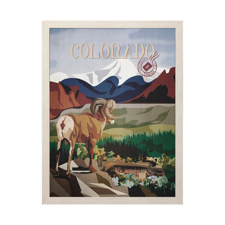 Colorado Go USA (L) by Mercana Studio a Hand Embellished Decograph Framed Art Print by Mercana at Eve Furniture
