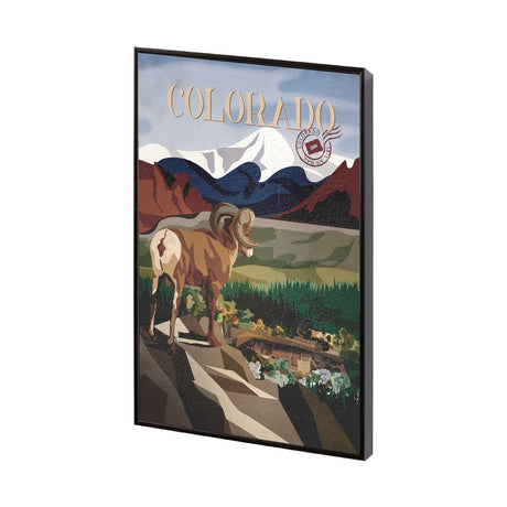 Colorado Go USA (SM) by Mercana Studio a Hand Embellished Decograph Framed Art Print by Mercana at Eve Furniture
